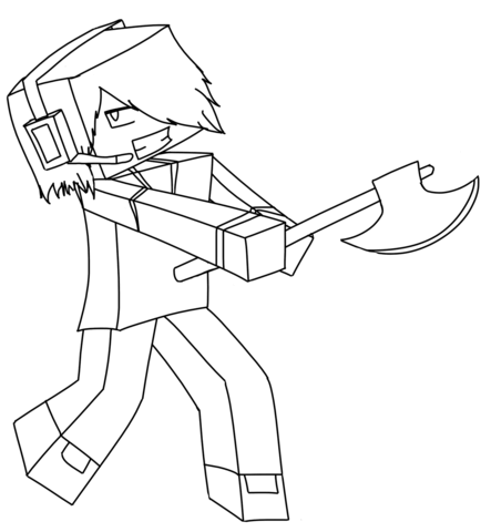 Minecraft Deadlox Coloring Page